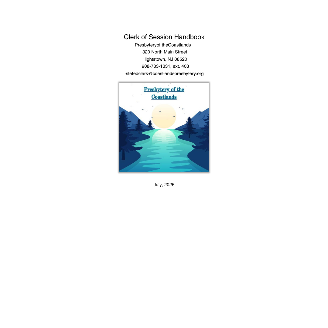 Handbook for Clerks of Session 2026